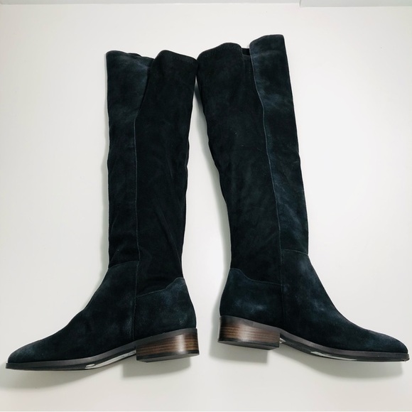NEW Lucky Brand Calypso Over-The-Knee Boot in Black Suede Fabric Combo size 6.5 - Picture 7 of 15